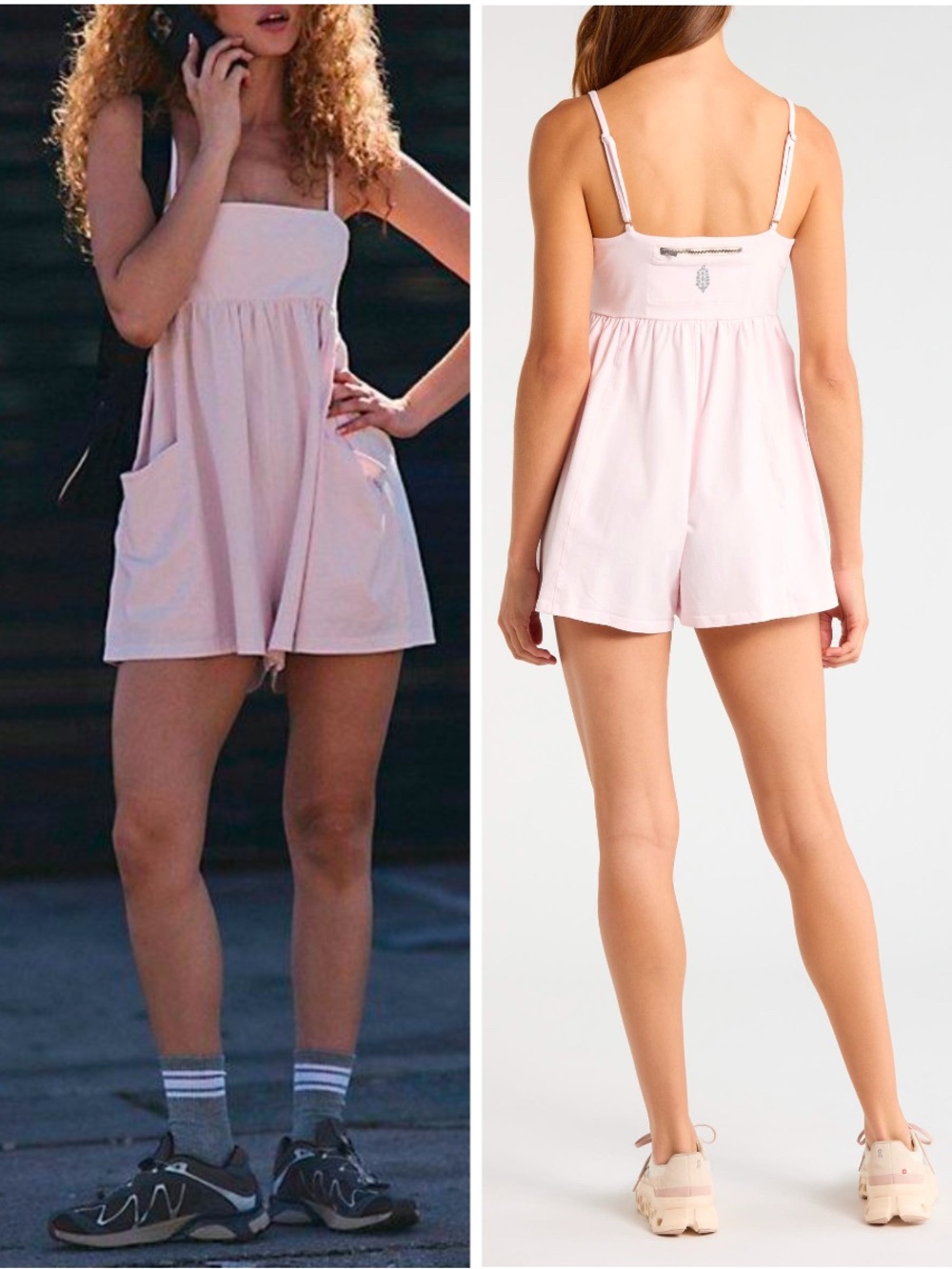NWOT Free People Movement Romper in Baby Pink | Size: XS | Activewear